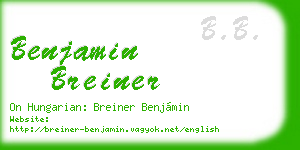 benjamin breiner business card